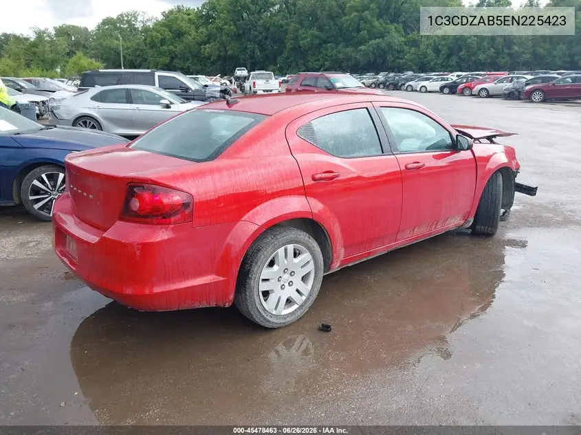 2014 Dodge Avenger Se VIN: 1C3CDZAB5EN225423 Lot: 45478463