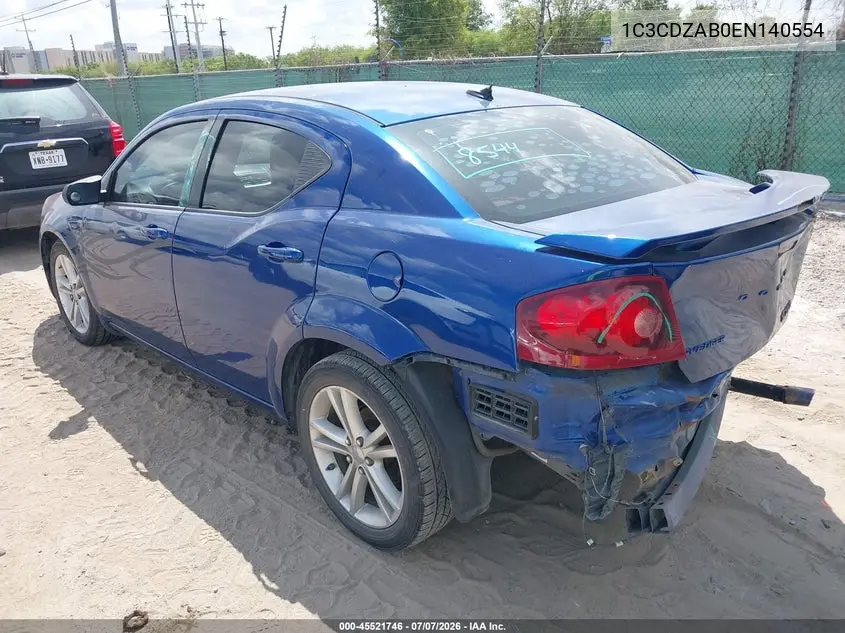 2014 Dodge Avenger Se VIN: 1C3CDZAB0EN140554 Lot: 45521746