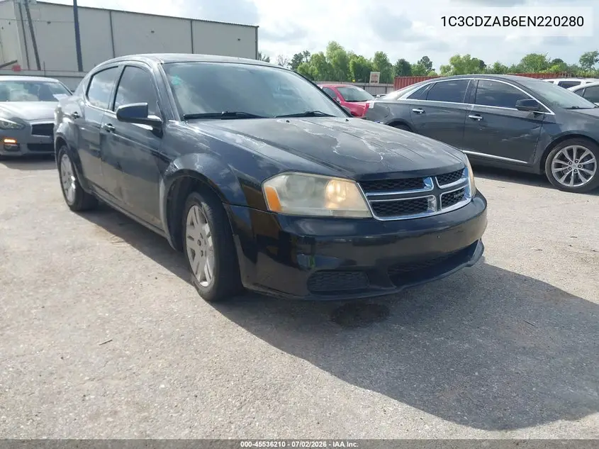 2014 Dodge Avenger Se VIN: 1C3CDZAB6EN220280 Lot: 45536210