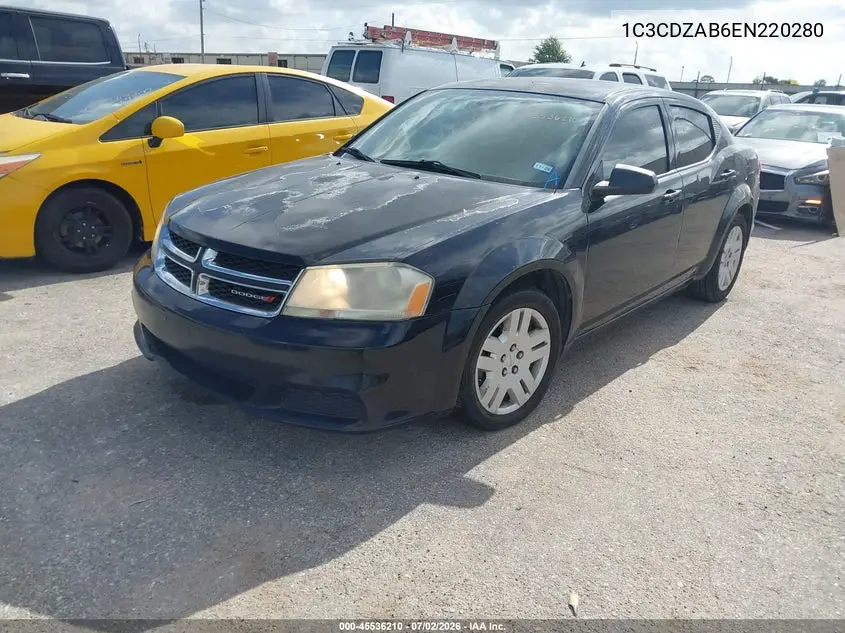 2014 Dodge Avenger Se VIN: 1C3CDZAB6EN220280 Lot: 45536210