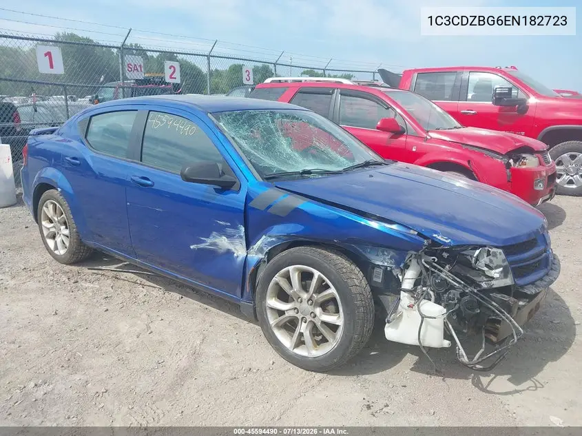 2014 Dodge Avenger R/T VIN: 1C3CDZBG6EN182723 Lot: 45594490