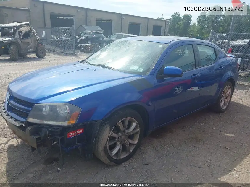 2014 Dodge Avenger R/T VIN: 1C3CDZBG6EN182723 Lot: 45594490