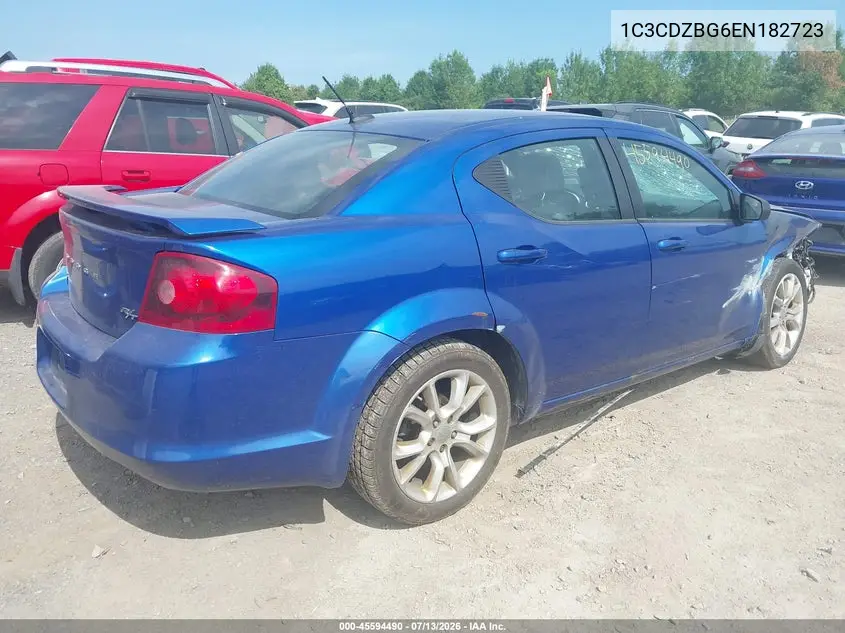 2014 Dodge Avenger R/T VIN: 1C3CDZBG6EN182723 Lot: 45594490