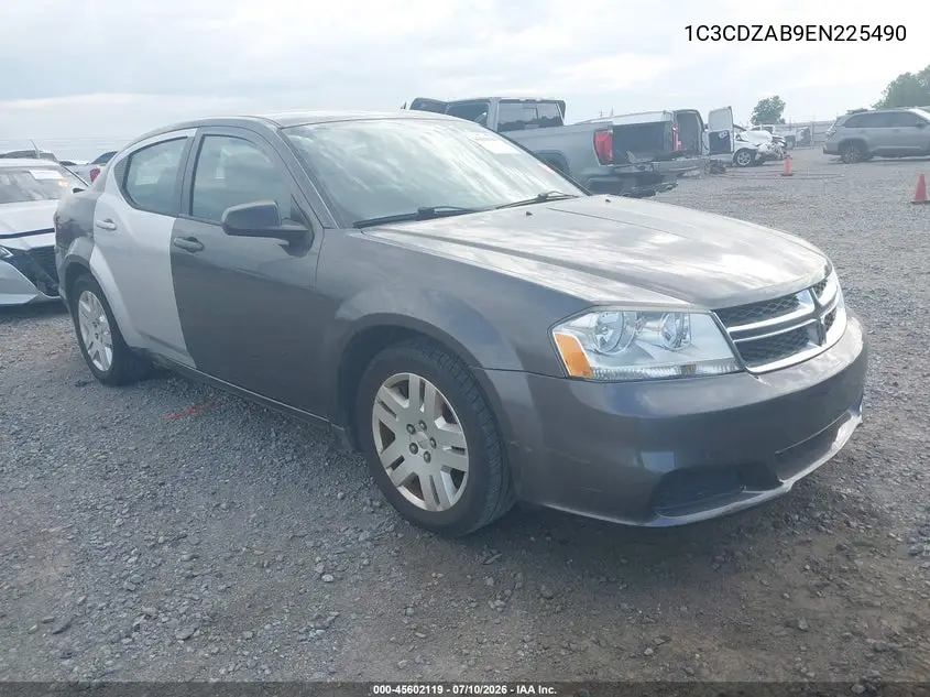 2014 Dodge Avenger Se VIN: 1C3CDZAB9EN225490 Lot: 45602119