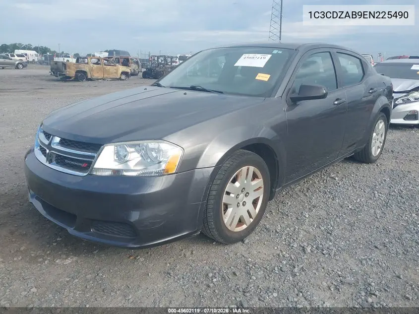 2014 Dodge Avenger Se VIN: 1C3CDZAB9EN225490 Lot: 45602119
