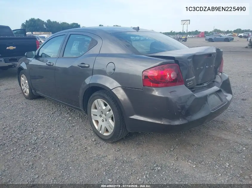 2014 Dodge Avenger Se VIN: 1C3CDZAB9EN225490 Lot: 45602119