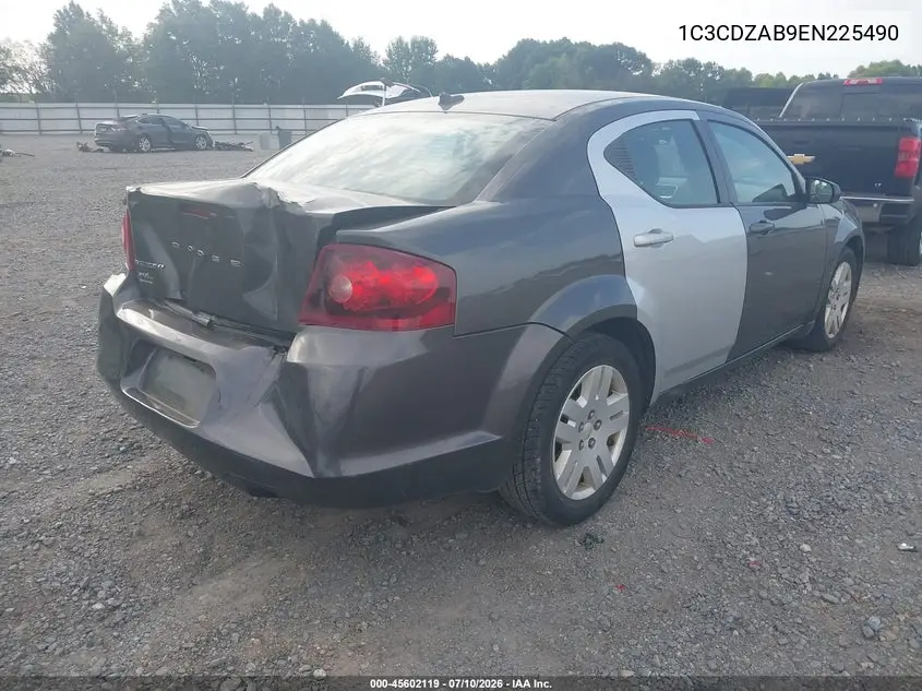 2014 Dodge Avenger Se VIN: 1C3CDZAB9EN225490 Lot: 45602119
