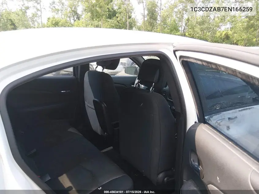 2014 Dodge Avenger Se VIN: 1C3CDZAB7EN166259 Lot: 45634181