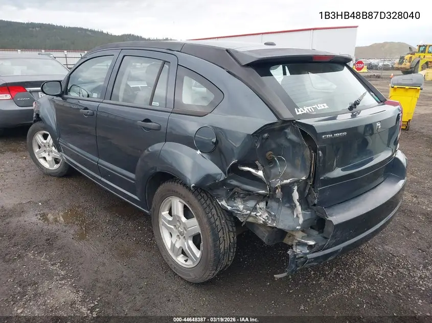 2007 Dodge Caliber Sxt VIN: 1B3HB48B87D328040 Lot: 44648387