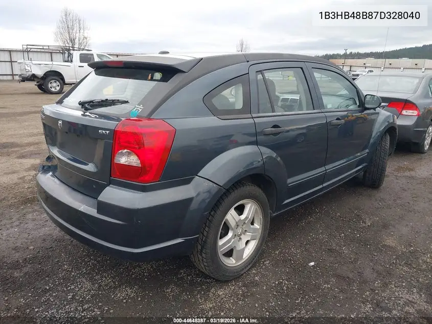 2007 Dodge Caliber Sxt VIN: 1B3HB48B87D328040 Lot: 44648387