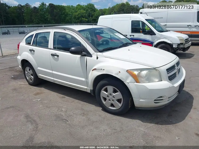2007 Dodge Caliber VIN: 1B3HB28B67D177123 Lot: 44915598