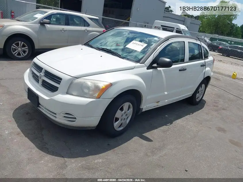 2007 Dodge Caliber VIN: 1B3HB28B67D177123 Lot: 44915598