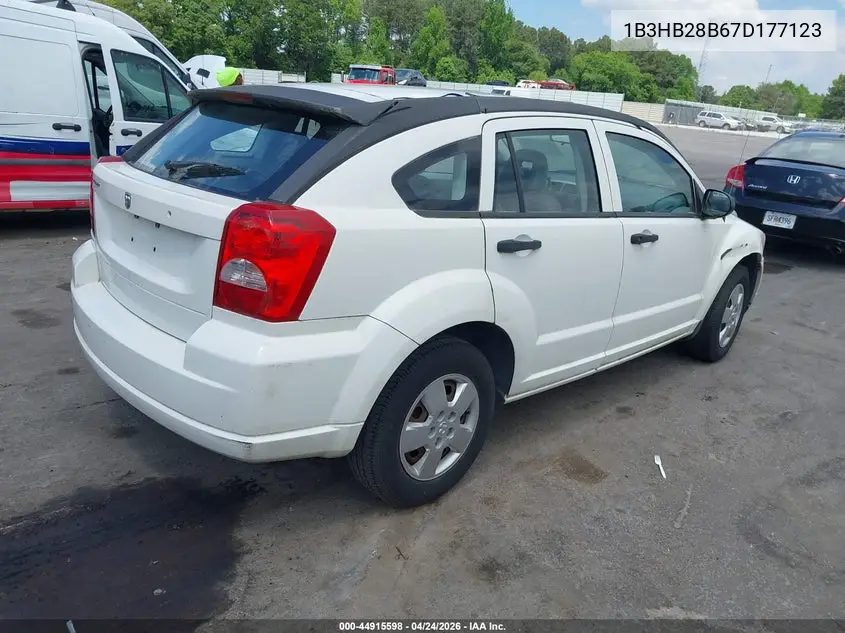 2007 Dodge Caliber VIN: 1B3HB28B67D177123 Lot: 44915598