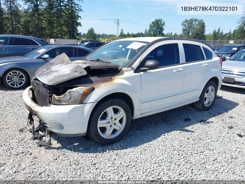 2007 Dodge Caliber R/T VIN: 1B3HE78K47D322101 Lot: 45018909