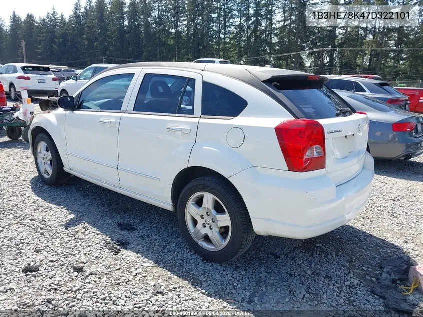 2007 Dodge Caliber R/T VIN: 1B3HE78K47D322101 Lot: 45018909