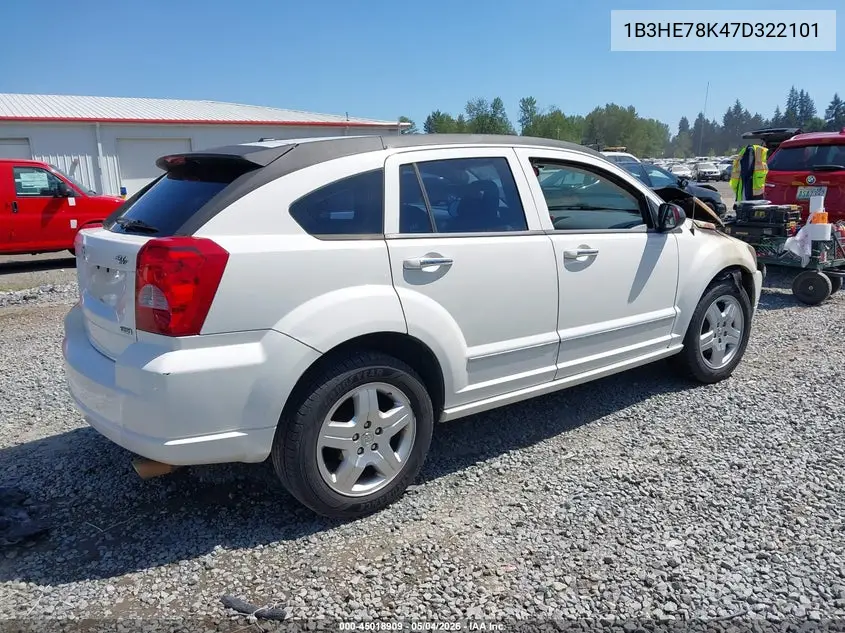 2007 Dodge Caliber R/T VIN: 1B3HE78K47D322101 Lot: 45018909