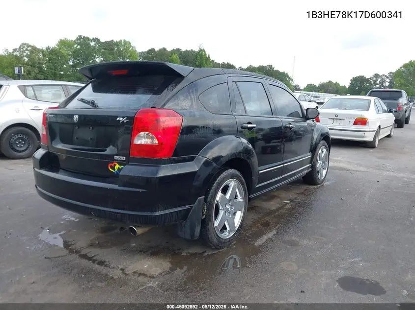 2007 Dodge Caliber R/T VIN: 1B3HE78K17D600341 Lot: 45092692