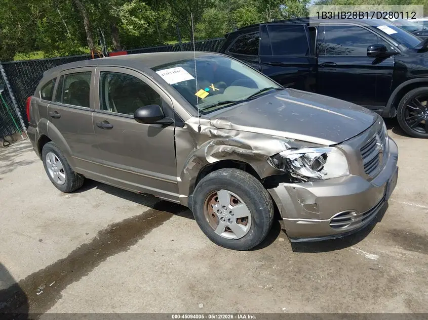2007 Dodge Caliber VIN: 1B3HB28B17D280112 Lot: 45094005