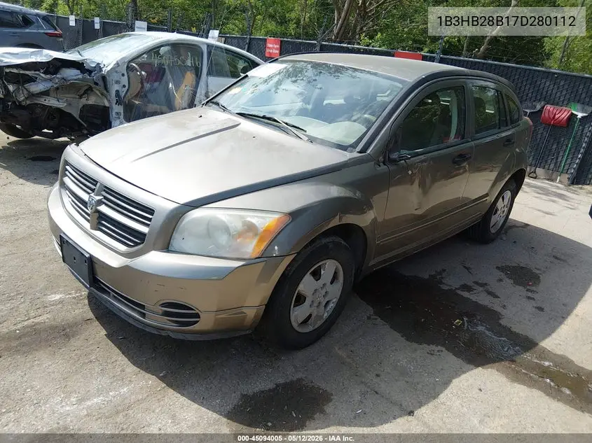2007 Dodge Caliber VIN: 1B3HB28B17D280112 Lot: 45094005