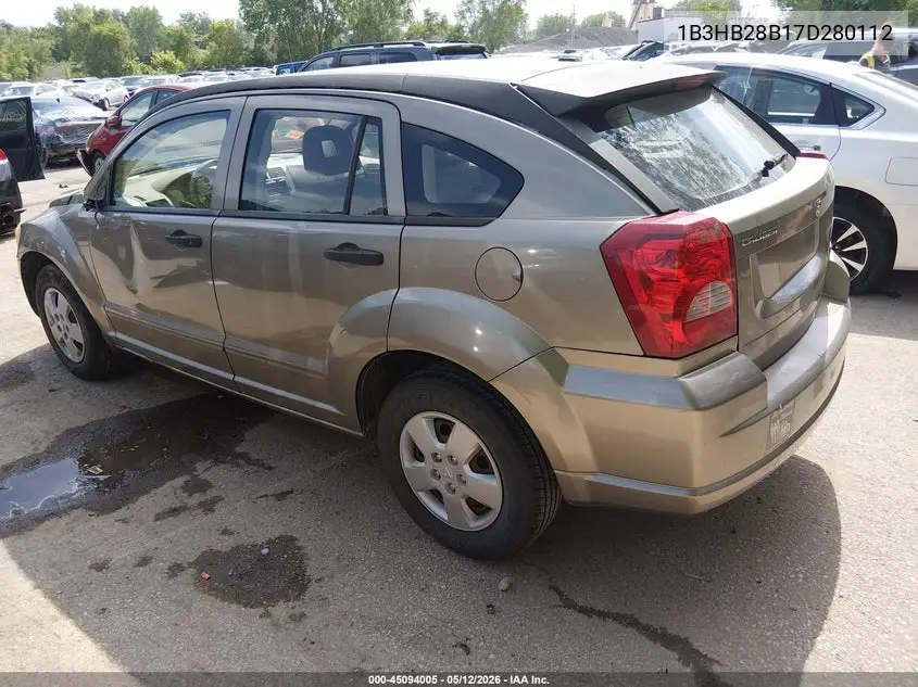 2007 Dodge Caliber VIN: 1B3HB28B17D280112 Lot: 45094005