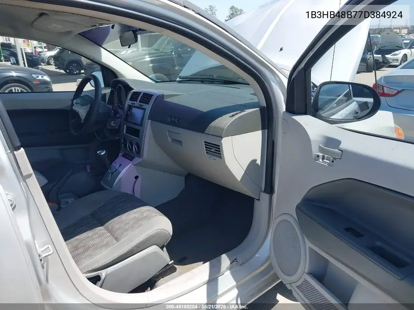 2007 Dodge Caliber Sxt VIN: 1B3HB48B77D384924 Lot: 45190204