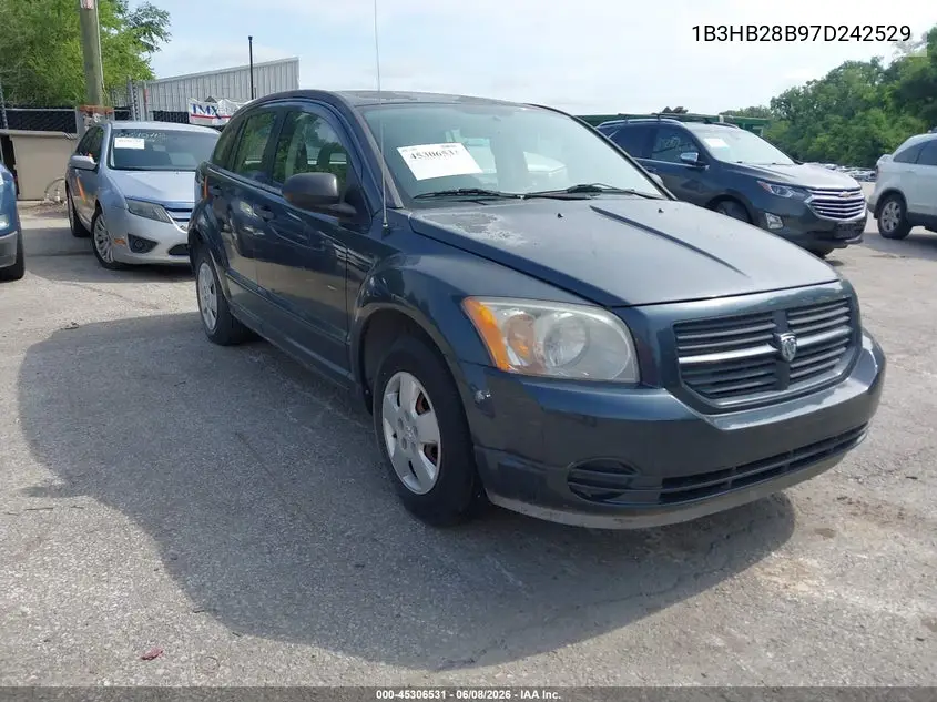 2007 Dodge Caliber VIN: 1B3HB28B97D242529 Lot: 45306531
