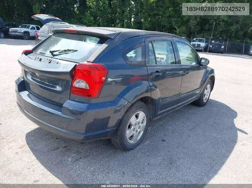 2007 Dodge Caliber VIN: 1B3HB28B97D242529 Lot: 45306531