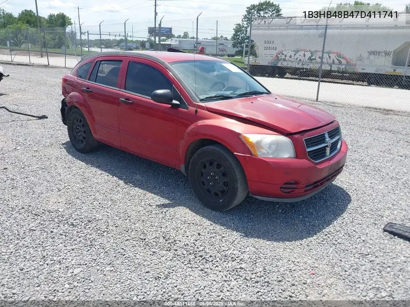 2007 Dodge Caliber Sxt VIN: 1B3HB48B47D411741 Lot: 45311458