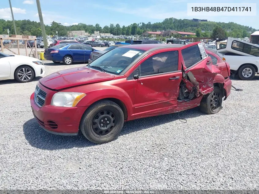 2007 Dodge Caliber Sxt VIN: 1B3HB48B47D411741 Lot: 45311458
