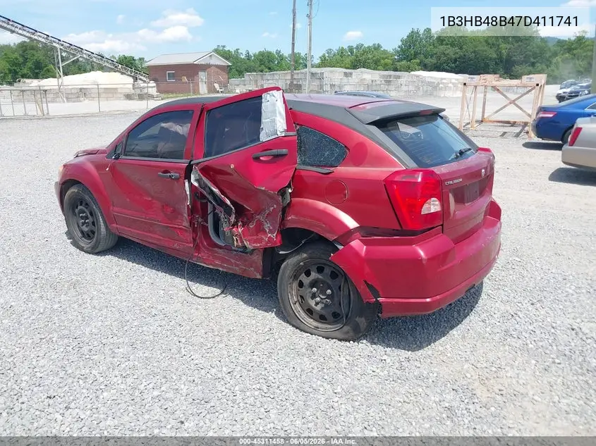2007 Dodge Caliber Sxt VIN: 1B3HB48B47D411741 Lot: 45311458