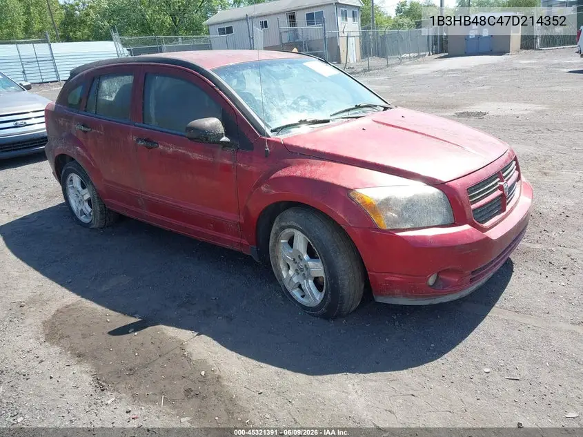 2007 Dodge Caliber Sxt VIN: 1B3HB48C47D214352 Lot: 45321391