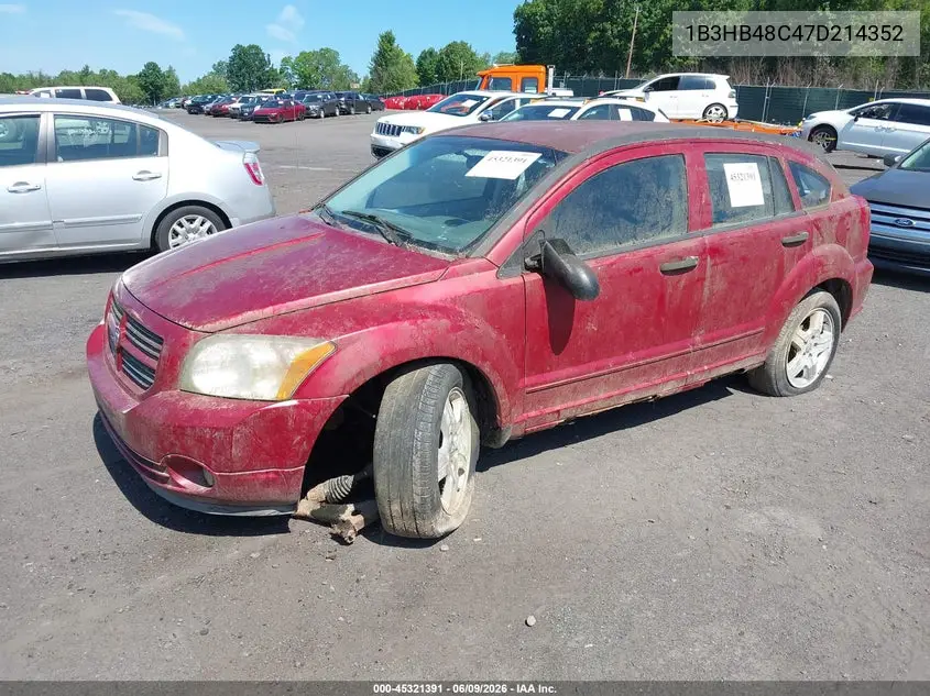 2007 Dodge Caliber Sxt VIN: 1B3HB48C47D214352 Lot: 45321391