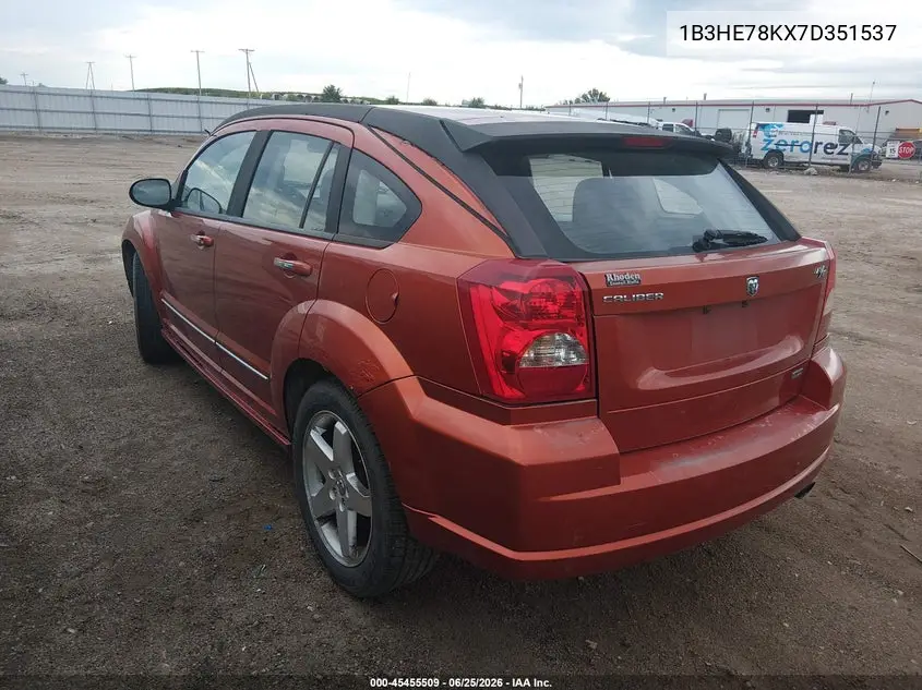2007 Dodge Caliber R/T VIN: 1B3HE78KX7D351537 Lot: 45455509