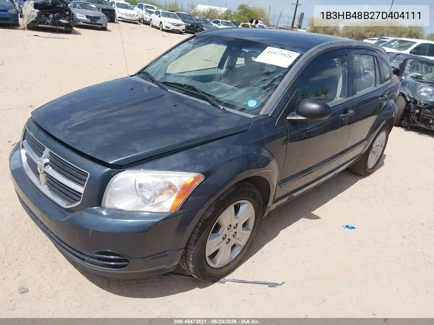 2007 Dodge Caliber Sxt VIN: 1B3HB48B27D404111 Lot: 45473921