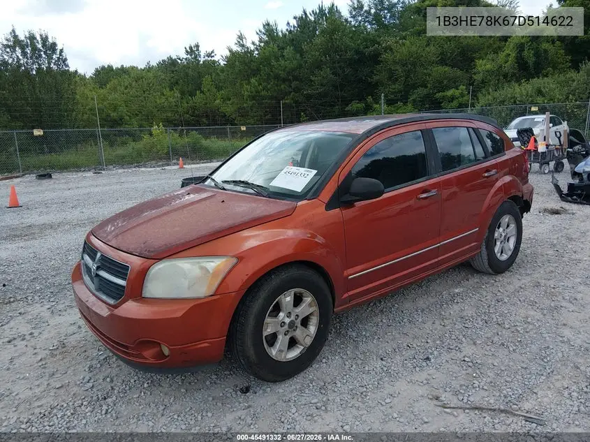 2007 Dodge Caliber R/T VIN: 1B3HE78K67D514622 Lot: 45491332