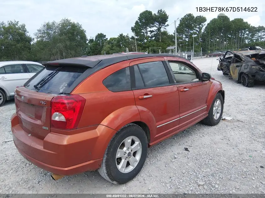 2007 Dodge Caliber R/T VIN: 1B3HE78K67D514622 Lot: 45491332