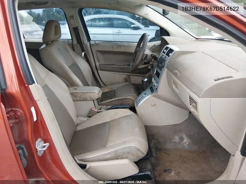 2007 Dodge Caliber R/T VIN: 1B3HE78K67D514622 Lot: 45491332