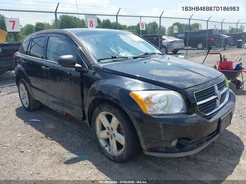 2007 Dodge Caliber Sxt VIN: 1B3HB48B87D186983 Lot: 45532308