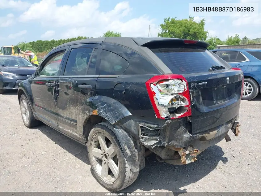 2007 Dodge Caliber Sxt VIN: 1B3HB48B87D186983 Lot: 45532308
