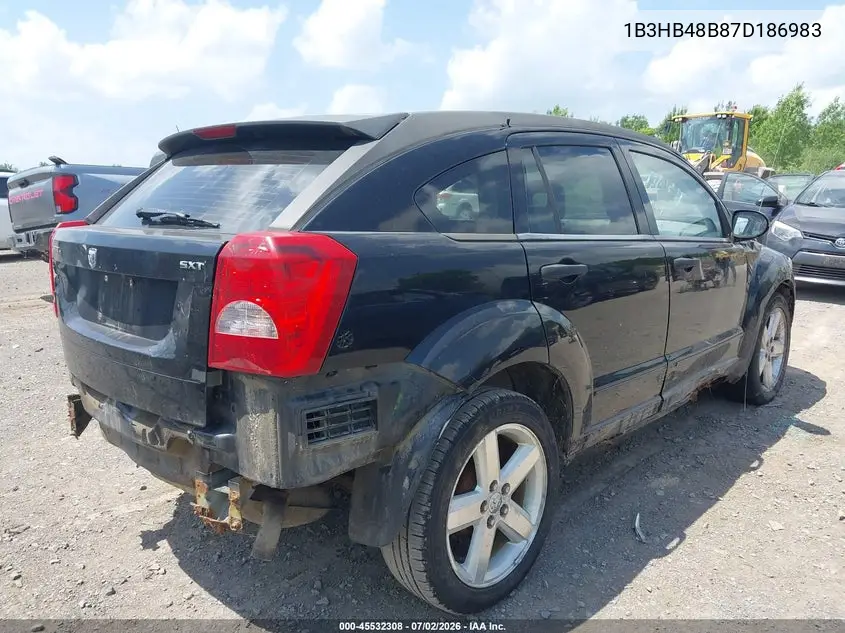 2007 Dodge Caliber Sxt VIN: 1B3HB48B87D186983 Lot: 45532308