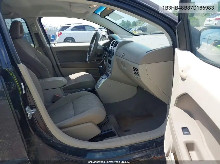 2007 Dodge Caliber Sxt VIN: 1B3HB48B87D186983 Lot: 45532308