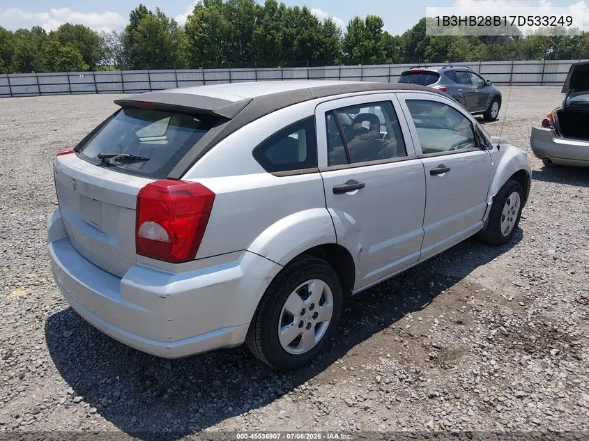 2007 Dodge Caliber VIN: 1B3HB28B17D533249 Lot: 45536907