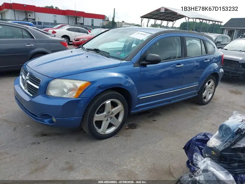2007 Dodge Caliber R/T VIN: 1B3HE78K67D153232 Lot: 45538983
