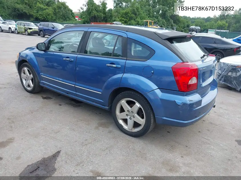 2007 Dodge Caliber R/T VIN: 1B3HE78K67D153232 Lot: 45538983