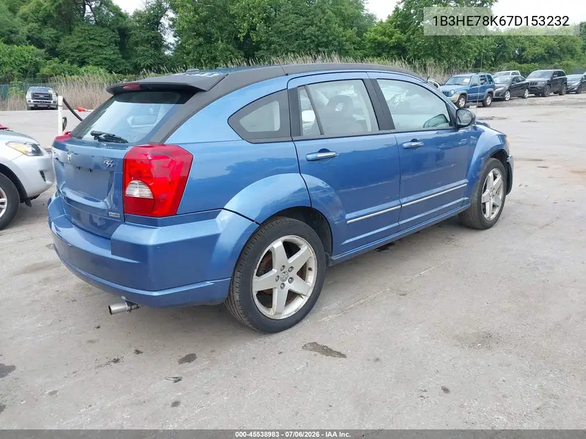 2007 Dodge Caliber R/T VIN: 1B3HE78K67D153232 Lot: 45538983
