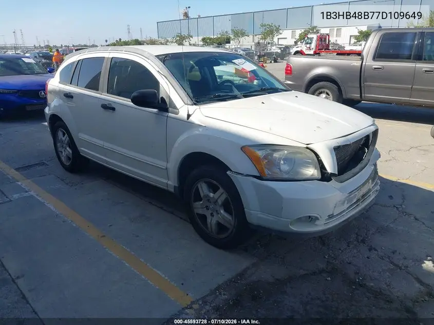 2007 Dodge Caliber Sxt VIN: 1B3HB48B77D109649 Lot: 45593728