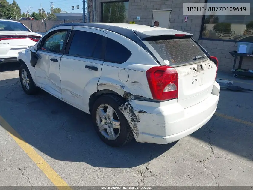 2007 Dodge Caliber Sxt VIN: 1B3HB48B77D109649 Lot: 45593728