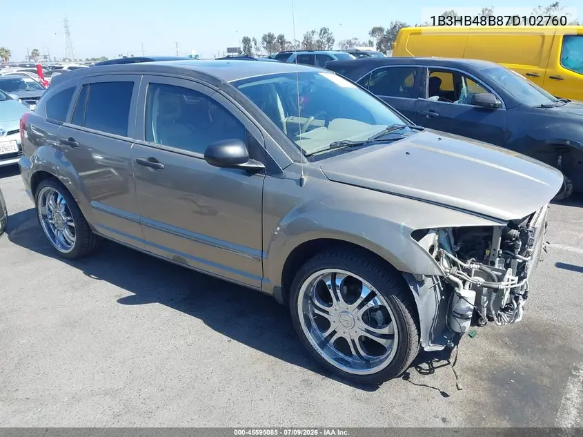2007 Dodge Caliber Sxt VIN: 1B3HB48B87D102760 Lot: 45595085