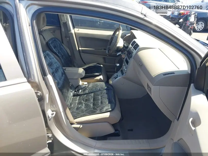 2007 Dodge Caliber Sxt VIN: 1B3HB48B87D102760 Lot: 45595085