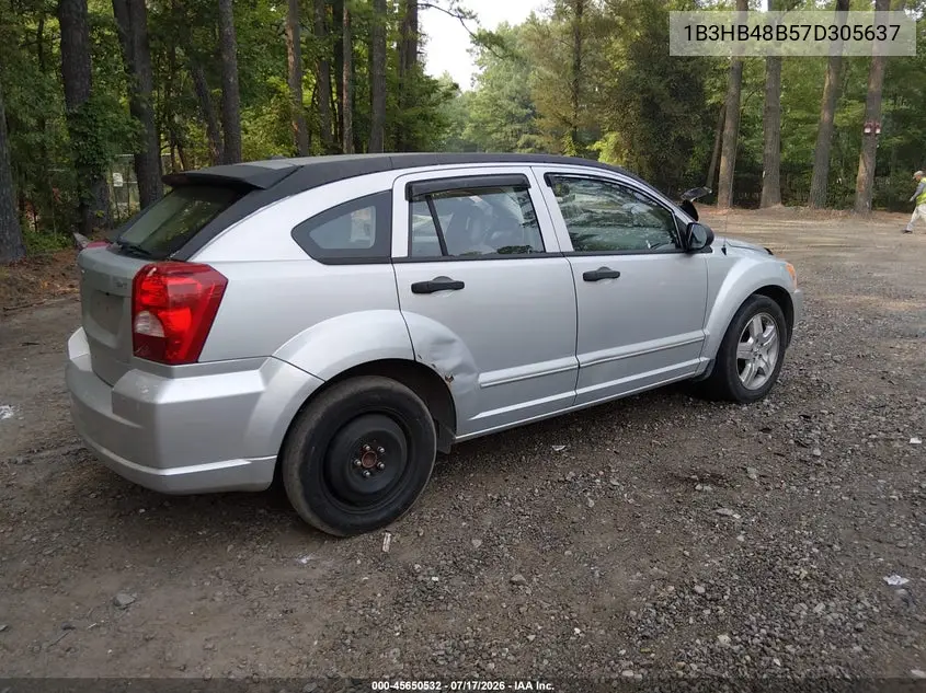 2007 Dodge Caliber Sxt VIN: 1B3HB48B57D305637 Lot: 45650532